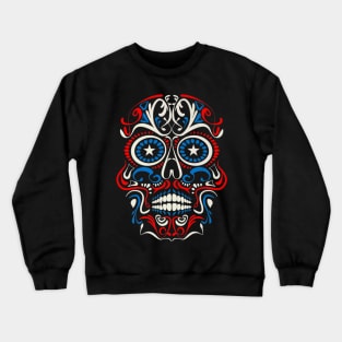 Design Sugar Skull Floral Skeleton Crewneck Sweatshirt